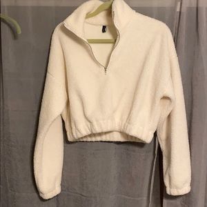 Zaful Cropped Sherpa